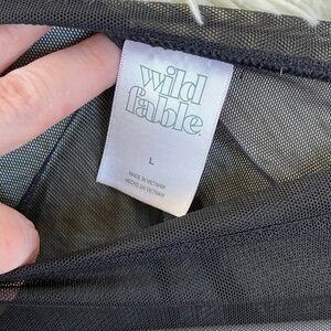 Wild Fable Sheer Black Mesh Layer